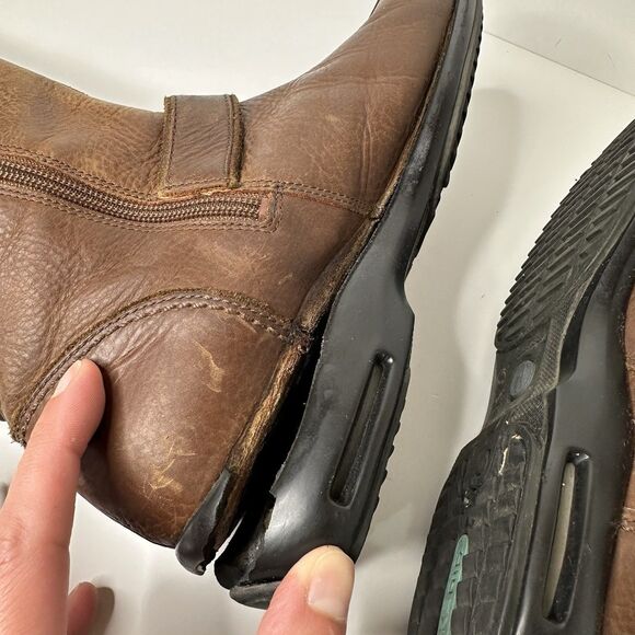 Cole Haan Brown Boots REPAIR OR UPCYCLING Good Leather Dryrot Soles Sz 6.5 Craft - Picture 2 of 13